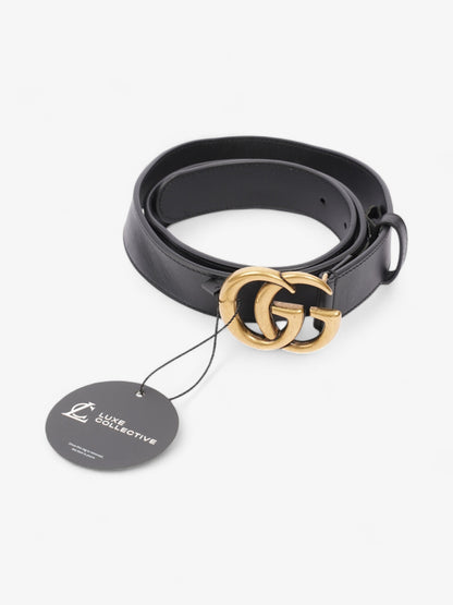 Gucci GG Marmont Belt Black / Gold Leather 85cm / 34"