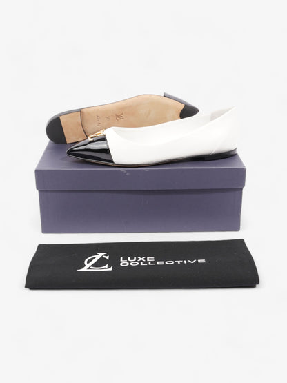 Louis Vuitton Capucine Flat White / Black Leather EU 36.5 UK 3.5