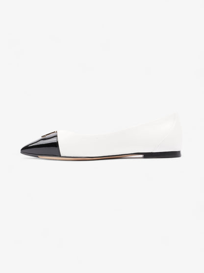Louis Vuitton Capucine Flat White / Black Leather EU 36.5 UK 3.5