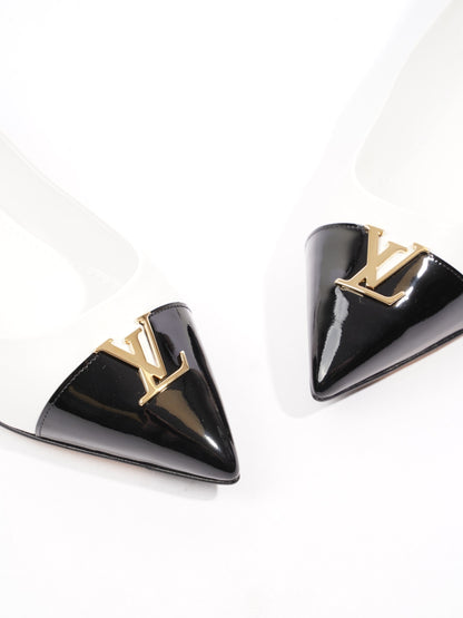 Louis Vuitton Capucine Flat White / Black Leather EU 36.5 UK 3.5