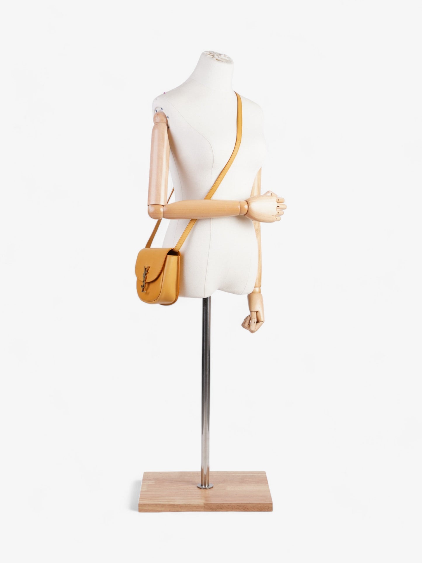 Saint Laurent Kaia Satchel Mustard Yellow Leather Small