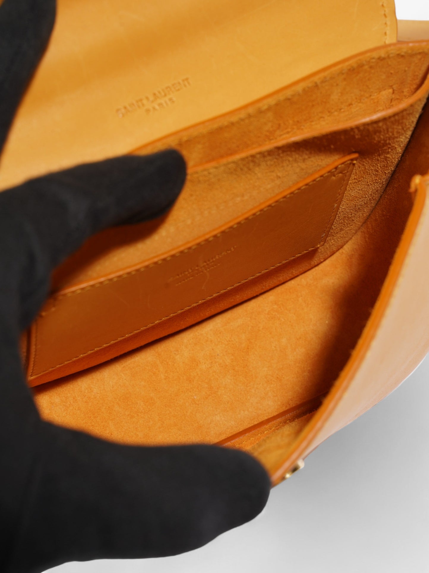 Saint Laurent Kaia Satchel Mustard Yellow Leather Small