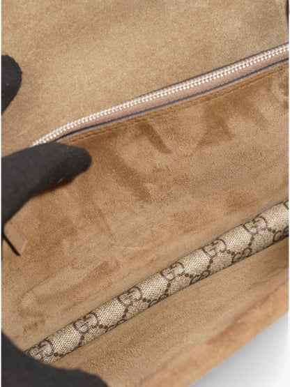 Gucci Dionysus Beige And Ebony GG Supreme Coated Canvas Small