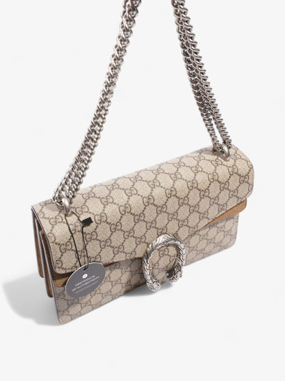 Gucci Dionysus Beige And Ebony GG Supreme Coated Canvas Small
