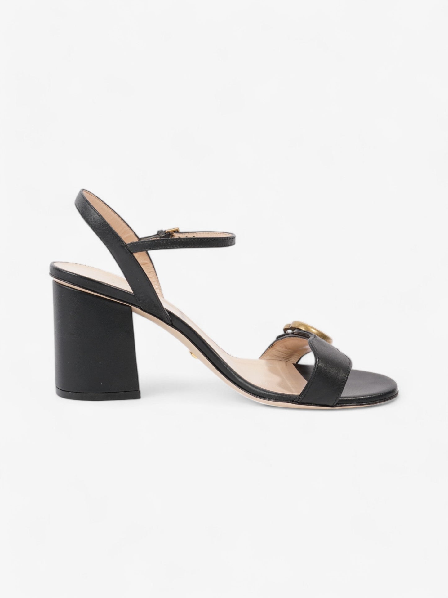 Gucci GG Marmont Sandals 70 Black Leather EU 37 UK 4