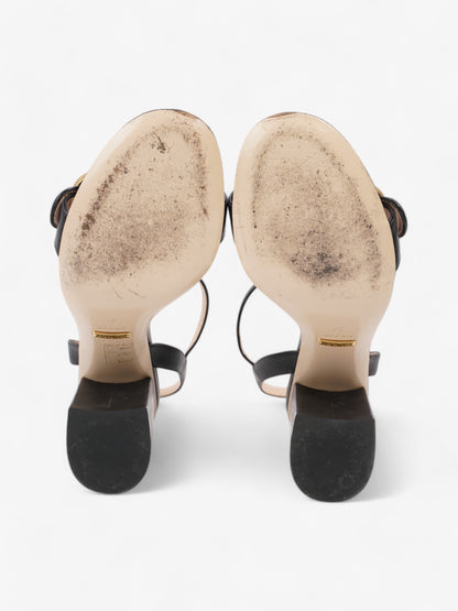 Gucci GG Marmont Sandals 70 Black Leather EU 37 UK 4