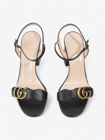 Gucci GG Marmont Sandals 70 Black Leather EU 37 UK 4