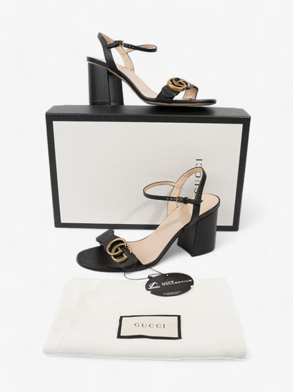Gucci GG Marmont Sandals 70 Black Leather EU 37 UK 4