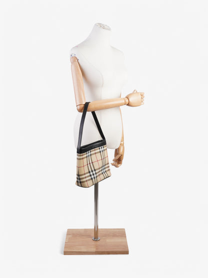 Burberry Check Tote House Check / Black Canvas
