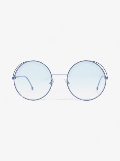 Fendi Round Sunglasses Blue Base Metal 135mm