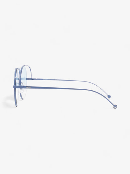 Fendi Round Sunglasses Blue Base Metal 135mm