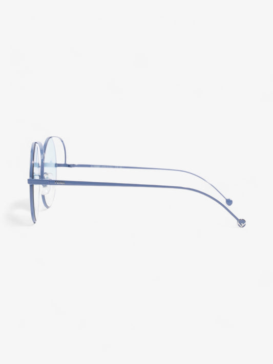 Fendi Round Sunglasses Blue Base Metal 135mm