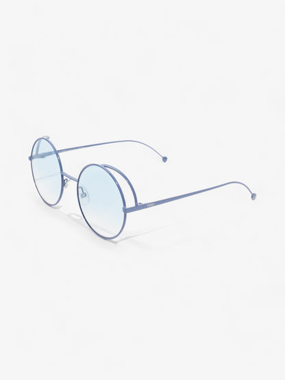Fendi Round Sunglasses Blue Base Metal 135mm