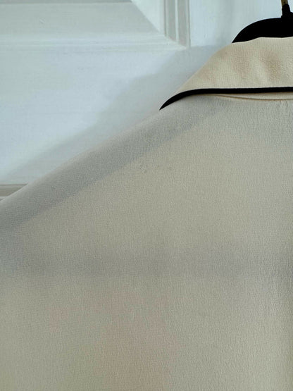 Rare Vintage Chanel Cream Silk Blouse
