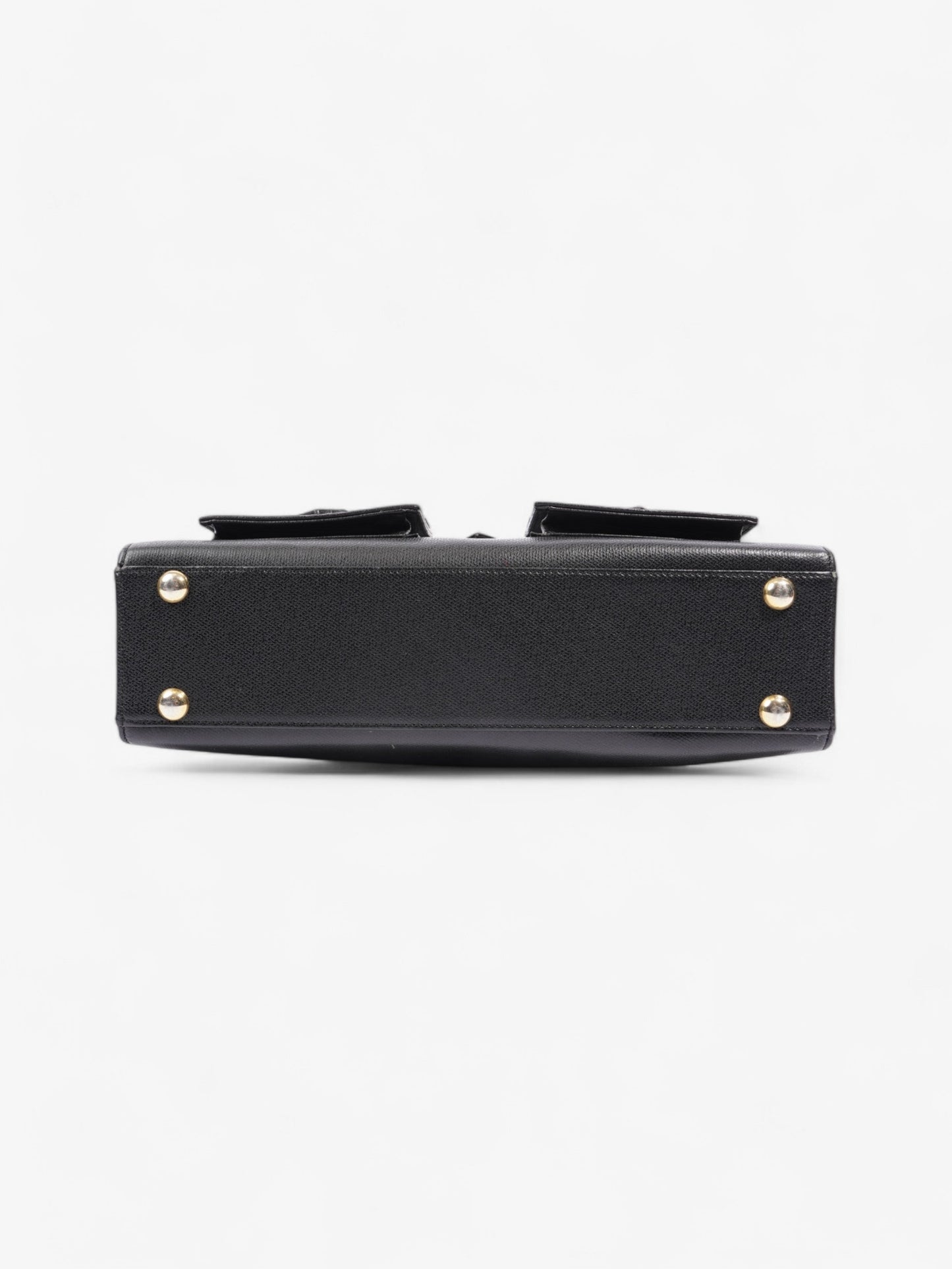 Saint Laurent Vintage Top Handle Black Grained Leather