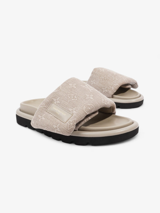 Louis Vuitton Pool Pillow Flat Comfort Mules Beige  Fabric EU 38 UK 5