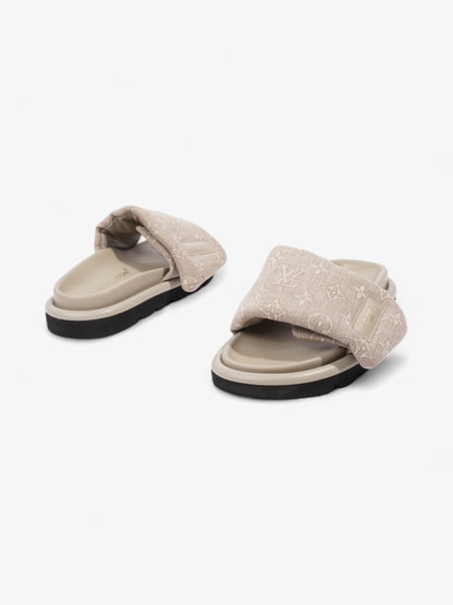 Louis Vuitton Pool Pillow Flat Comfort Mules Beige  Fabric EU 38 UK 5
