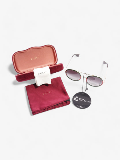 Gucci Round Sunglasses Red / Green Acetate 56mm