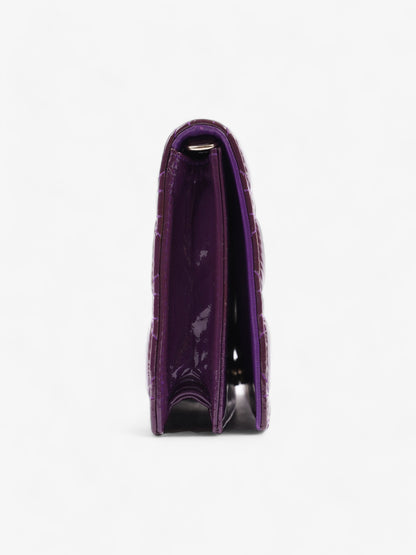 Christian Dior Long Flap Purple Patent Leather