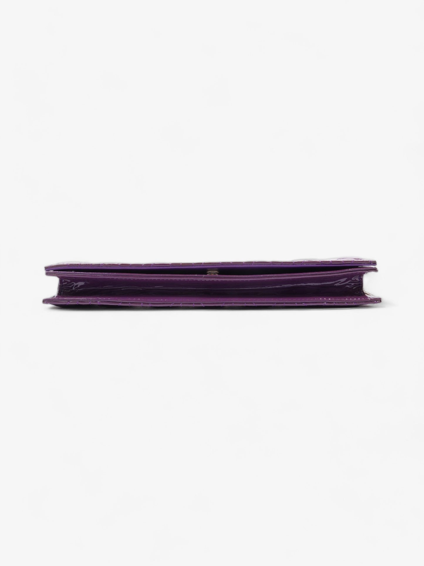 Christian Dior Long Flap Purple Patent Leather