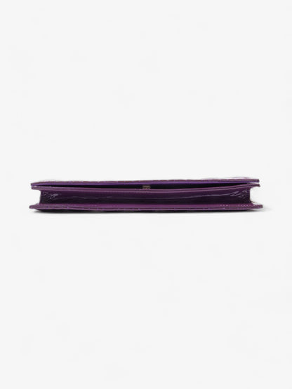 Christian Dior Long Flap Purple Patent Leather