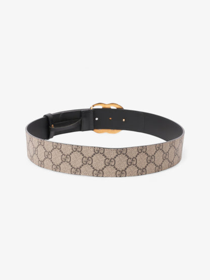 Gucci Double G Belt Beige And Ebony GG Supreme Coated Canvas 80cm 32"