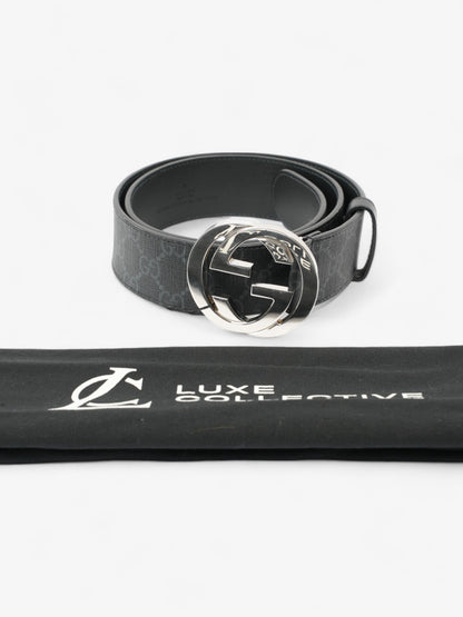 Gucci Interlocking G Belt Black GG Supreme Coated Canvas 85cm 34"