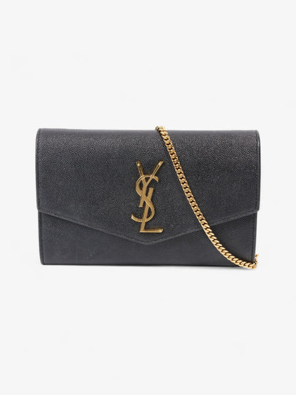 Saint Laurent Envelope Black Grained Leather