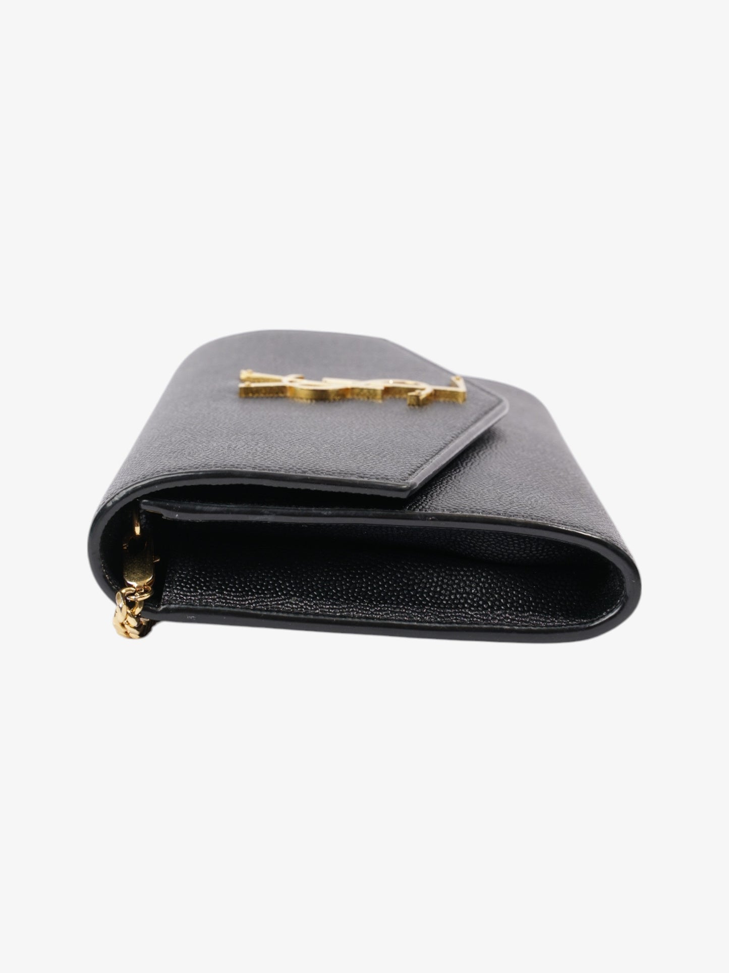 Saint Laurent Envelope Black Grained Leather