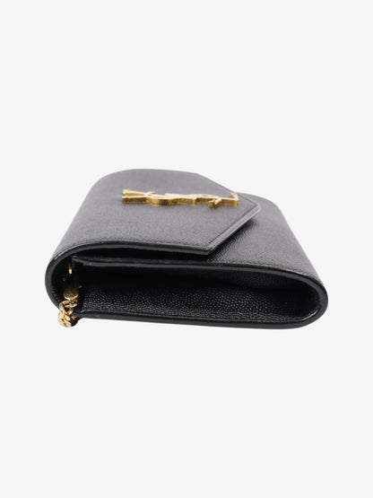 Saint Laurent Envelope Black Grained Leather