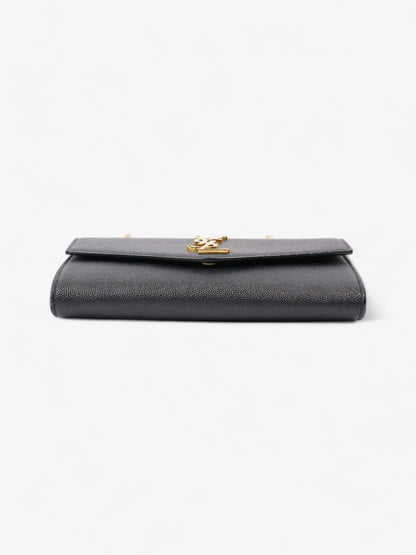 Saint Laurent Envelope Black Grained Leather
