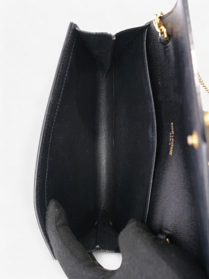 Saint Laurent Envelope Black Grained Leather