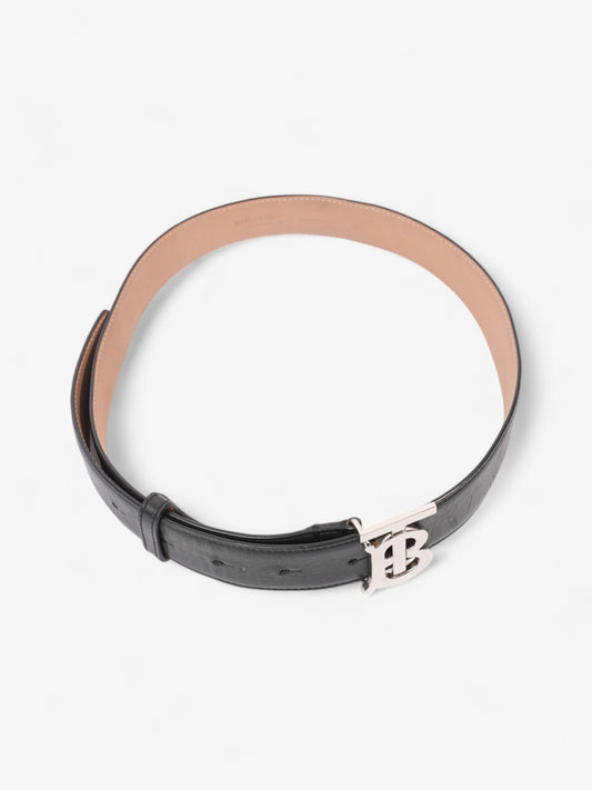 Burberry TB Belt Black / Silver Leather Small - 88cm