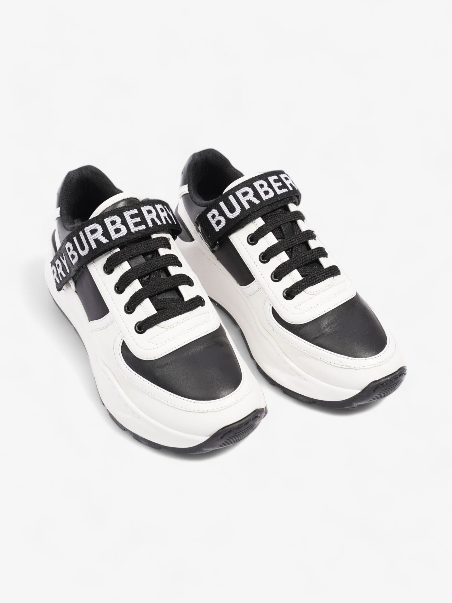 Burberry Ronnie Trainer Black / White Leather EU 38 UK 5