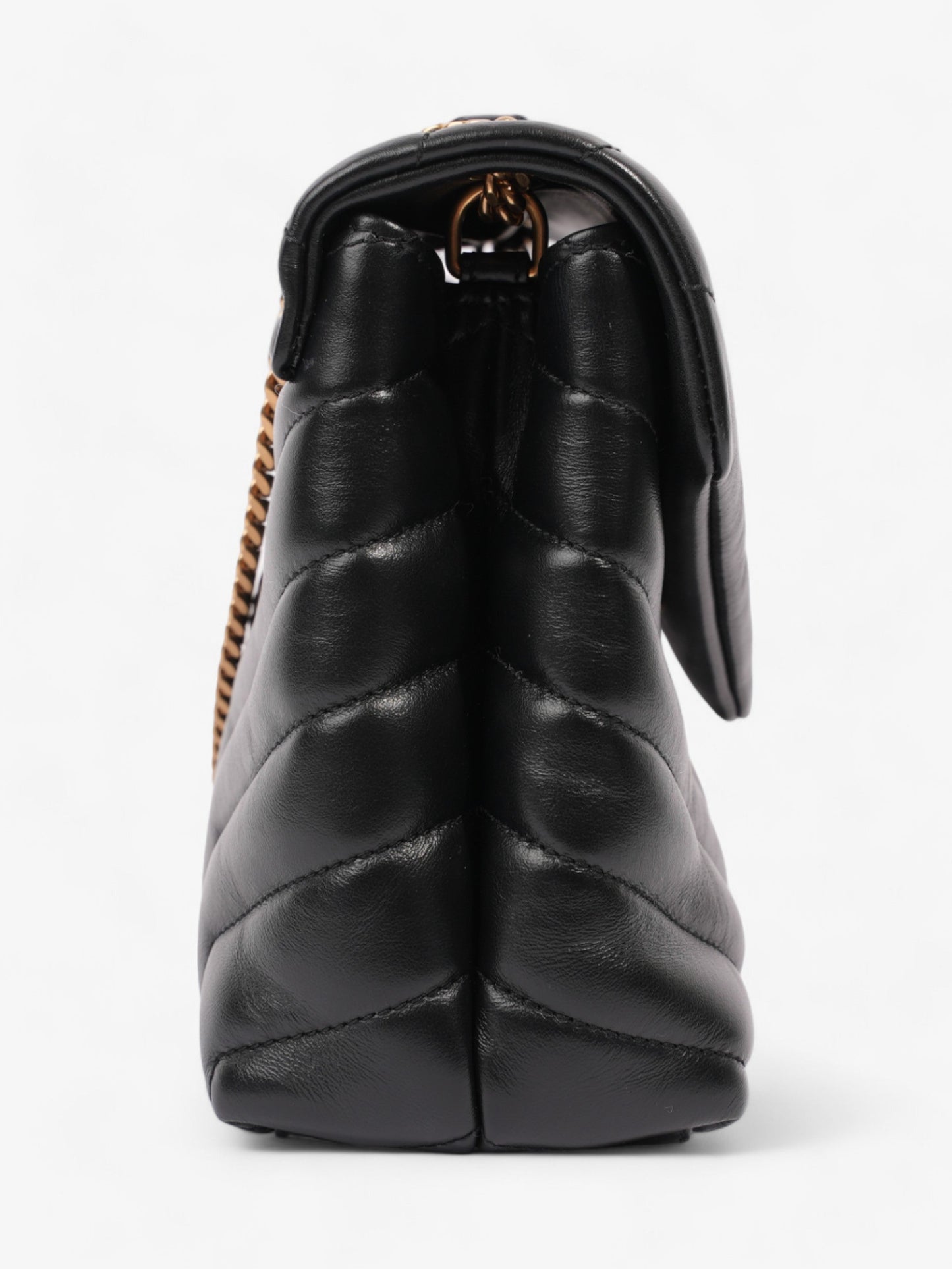 Saint Laurent LouLou Black Matelasse Leather Medium