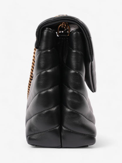 Saint Laurent LouLou Black Matelasse Leather Medium