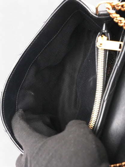 Saint Laurent LouLou Black Matelasse Leather Medium