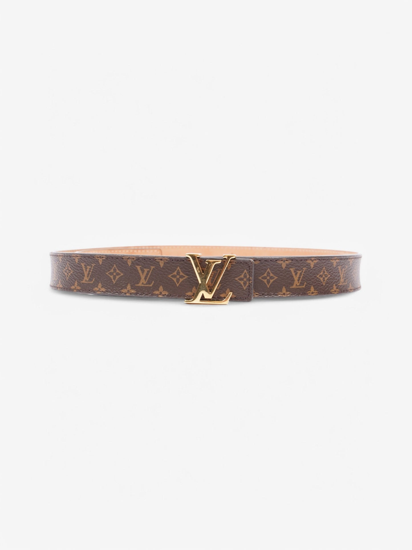 Louis Vuitton LV Initials Belt Monogram / Gold Leather 75cm / 30"
