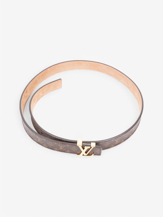 Louis Vuitton LV Initials Belt Monogram / Gold Leather 75cm / 30"