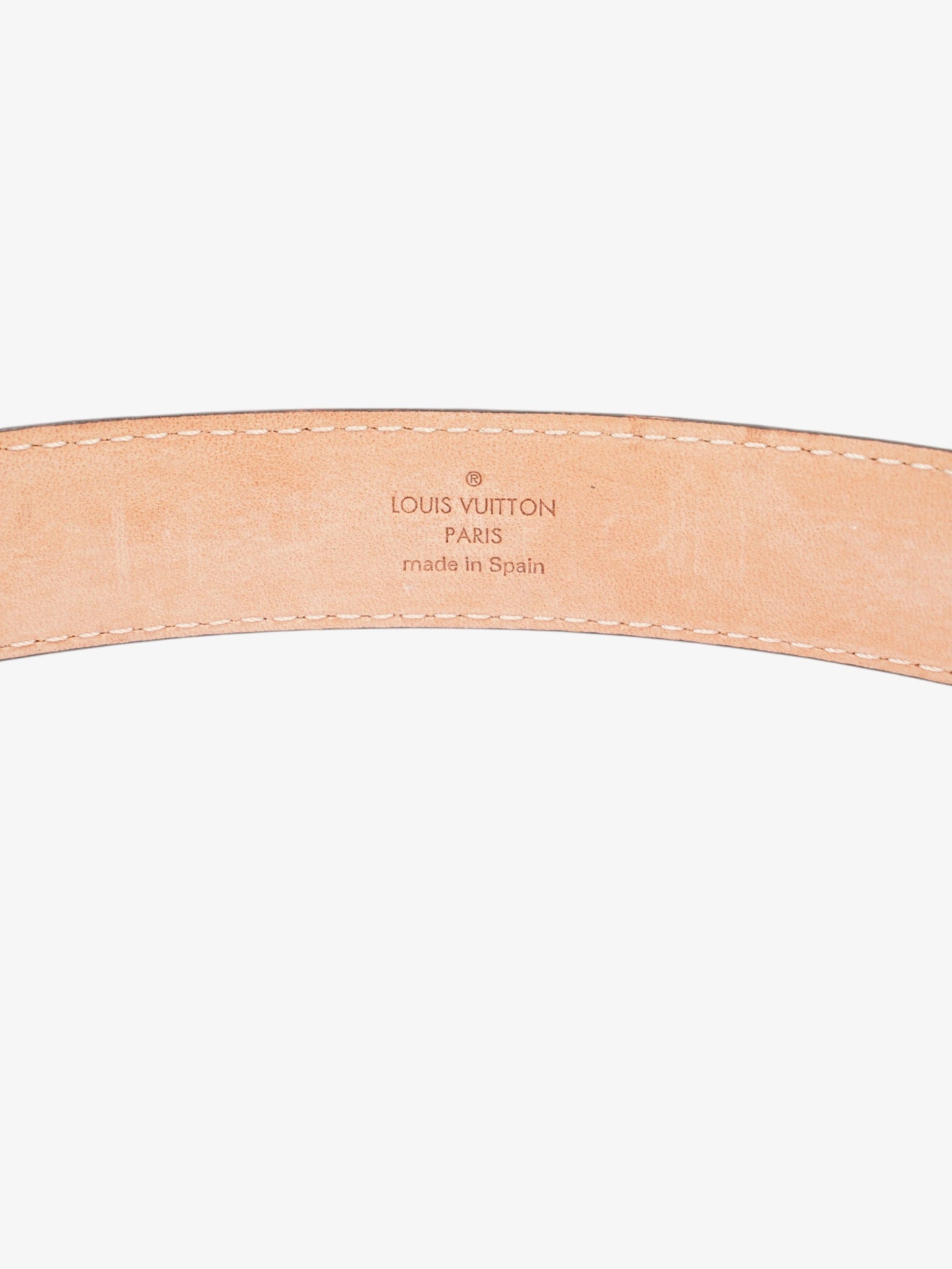 Louis Vuitton LV Initials Belt Monogram / Gold Leather 75cm / 30"