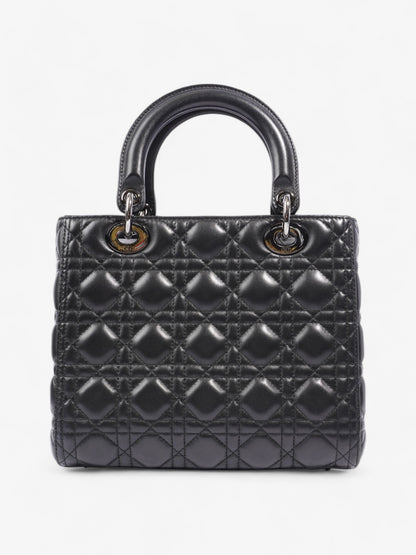 Christian Dior Lady Dior Black Lambskin Leather Medium