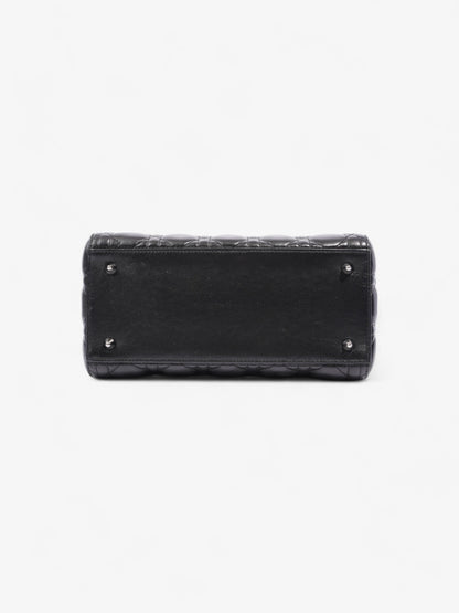 Christian Dior Lady Dior Black Lambskin Leather Medium