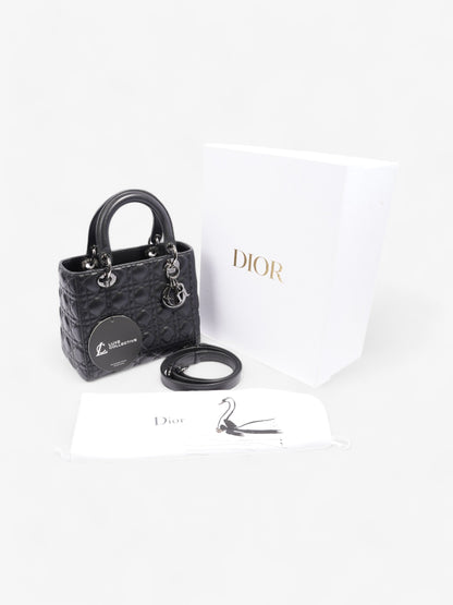 Christian Dior Lady Dior Black Lambskin Leather Medium