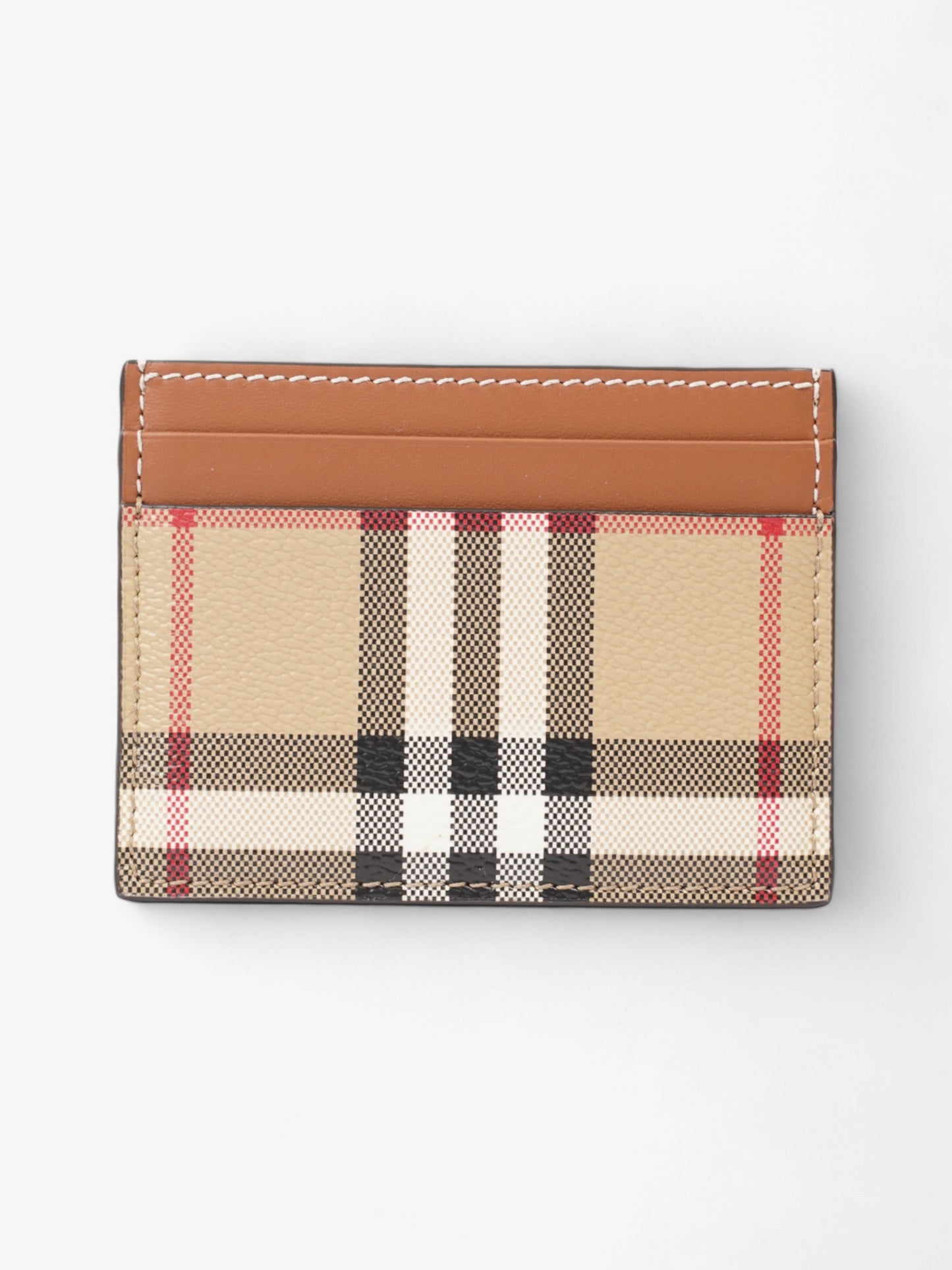 Burberry Sandon Card Case Archive Beige Polyurethane