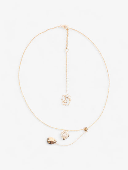 Burberry Shield Pendant Necklace Gold Gold Plated