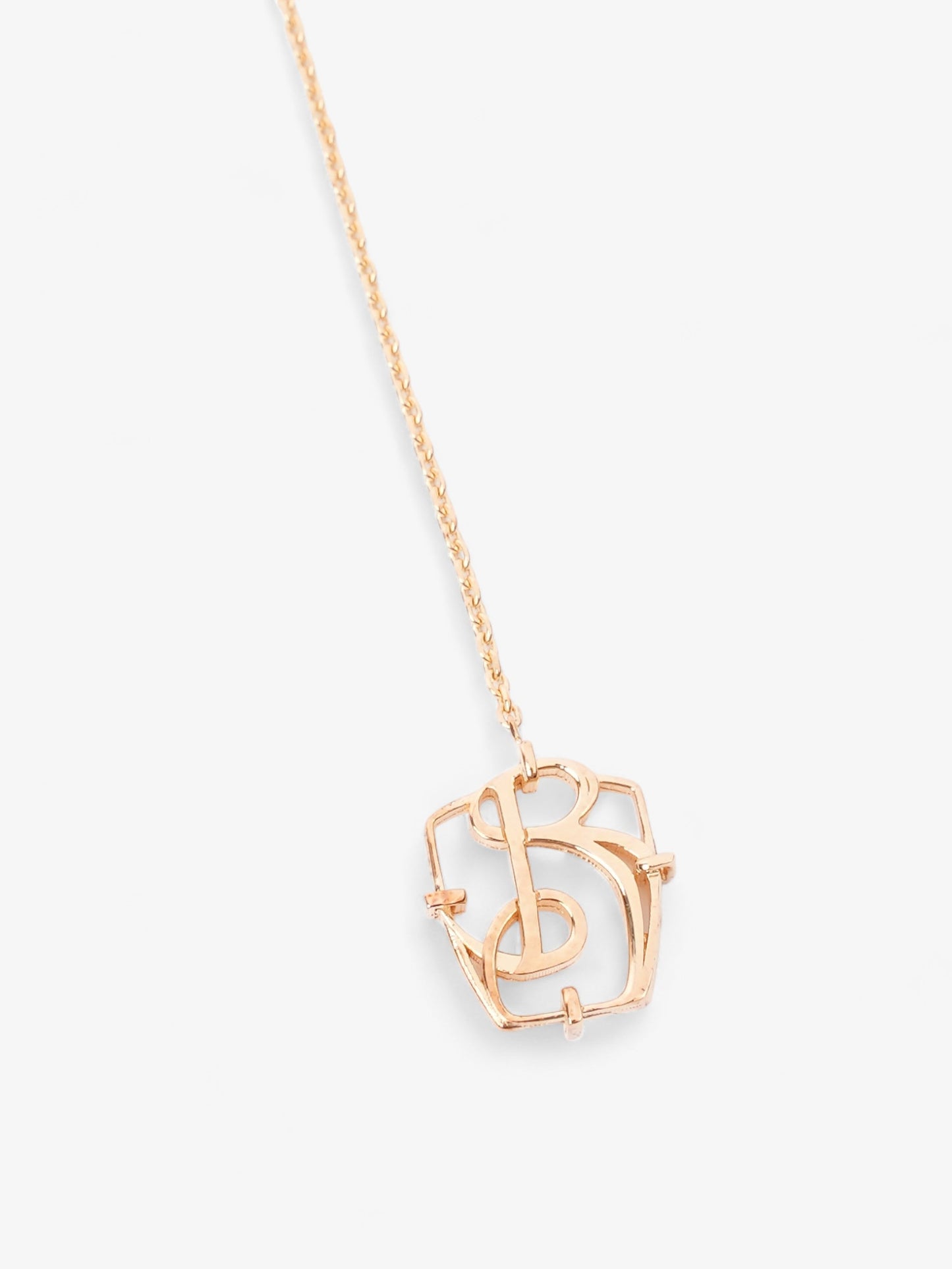 Burberry Shield Pendant Necklace Gold Gold Plated
