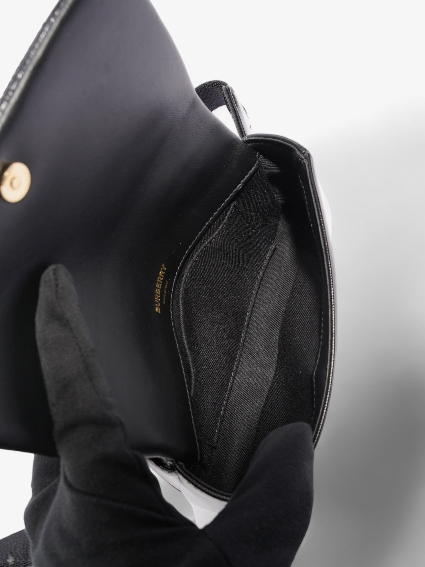 Burberry Horseferry Print Lola Bum Bag Black Leather