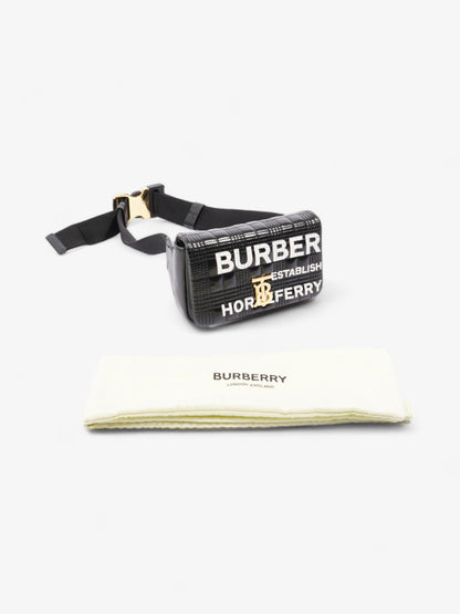 Burberry Horseferry Print Lola Bum Bag Black Leather
