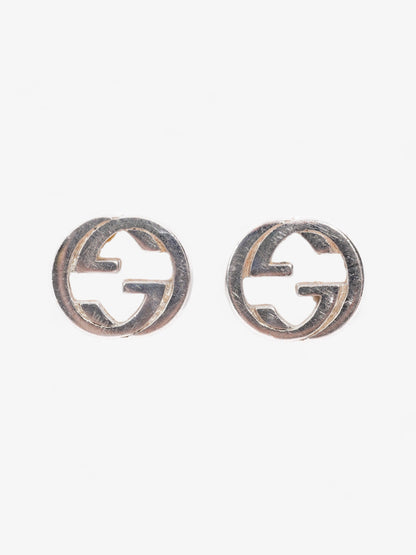 Gucci Interlocking G Earrings Silver Silver Sterling