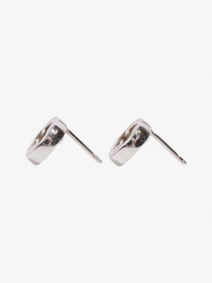 Gucci Interlocking G Earrings Silver Silver Sterling